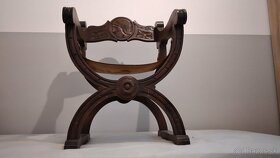 Starožitna stolička Savonarola - 3