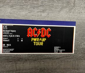 2ks Lístky koncert AC/DC TOP miesta na SEDENIE - 3