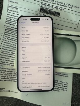 iPhone 15plus 128GB čierny,zaruka - 3