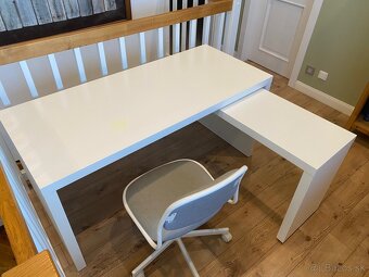 Písací stôl IKEA MALM biely - 3