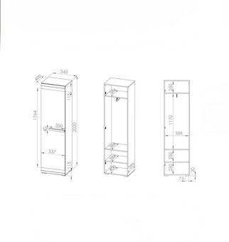 VITRÍNA A SKRINKA 55x202x42cm - 3