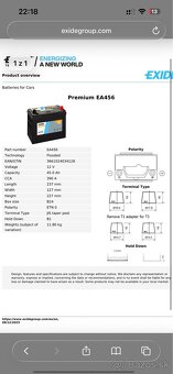 Exide premium 45ah 390a EA456 - 3