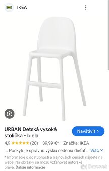 IKEA detská vysoká stolicka - 3