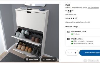 Skrinka na topánky IKEA - 3