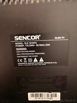 Predám 32" (81 cm) TV Sencor SLE 3218TC s DVB-T2/HEVC - 3