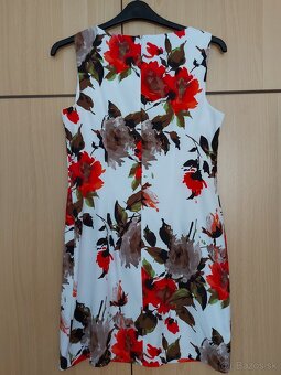 Elegantné spoločenské kvetinkové šaty - 3