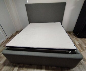 manzelska postel siva, 180x200x68 cm - 3