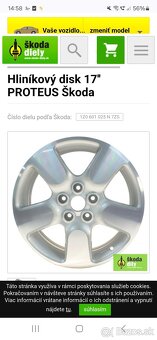 5x112 r17 alu disky oriinal Škoda - 3