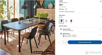 IKEA ODGER - Stolička, antracit (8ks) - 3
