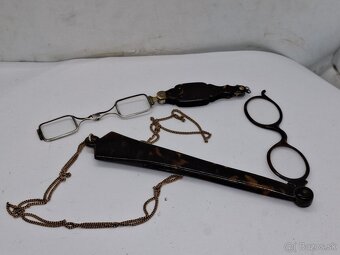 Predám starožitné okuliare lorňon kaučuk striebro kus 45€ - 3