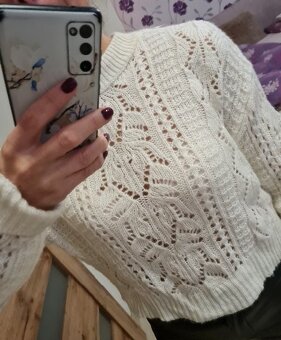 ♥ Ažúrový vzorovaný sveter ♥ - 3