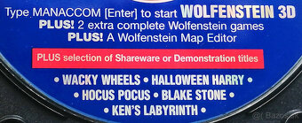 PREDÁM CD WOLFENSTEIN 3D MEGA RARE MANACCOM AUSTRÁLIA 1996 - 3