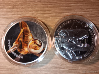 postriebrene pamätne mince DINOSARY 2 - 3