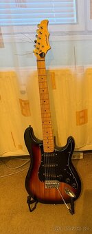 Weinberger elektrická gitara – sunburst / čierny pickguard - 3