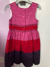 Dievčenské saténové šaty na 3-5 rokov - 3