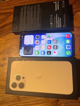 iPhone 13Pro 128GB gold krabica, kábel - 3