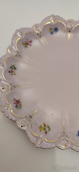 Růžový porcelán, dezertní talíř, Chodov - 3