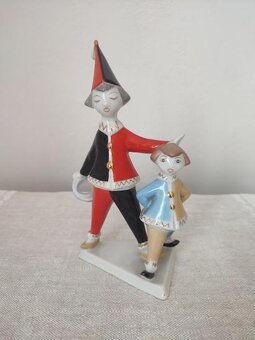 Holloháza Pierrot klaun porcelánová soška - 3