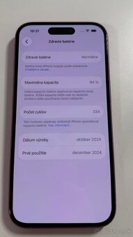 Predám IPhone 16 128GB Ružový - 3