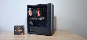 Herný pc Ryzen 5 5500 3,60ghz/NVME/RX6600 8GB +27LCD 4K - 3