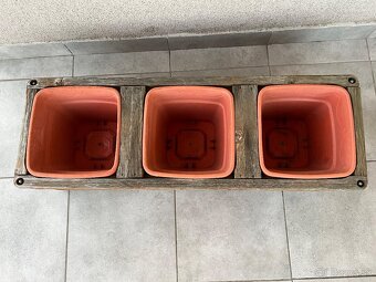 Drevený kvetináč - 3