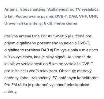 Predám izbovú anténu - 3