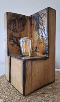 Drevená rustikálna lampa - 3