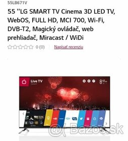 Predam TV 55" LG - 3