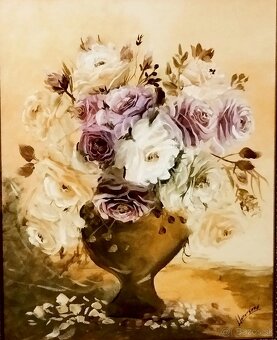 Kytica ruží - olejomaľba r.2025 - 3