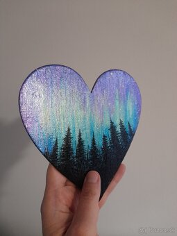 Akryl maľba polárna žiara - 3