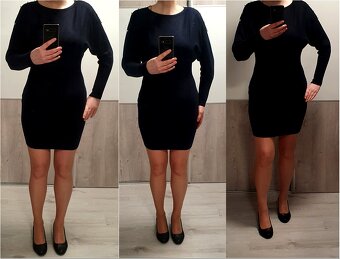 Tmavomodré úpletové šaty v.M/L - NOVÉ - 3