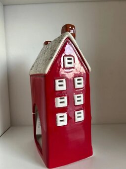 Keramický domček červeno-šedý - 3