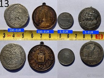 Plaketa a mince staré 1600 - 1700 - 1800 - 3