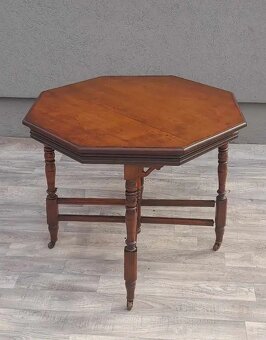 Stolík Edwardský vintage príručný . - 3