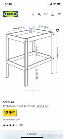 Prebaľovací pult Ikea + nádoby - 3