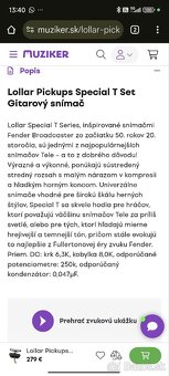 Lollar special T set telecaster snímače - 3