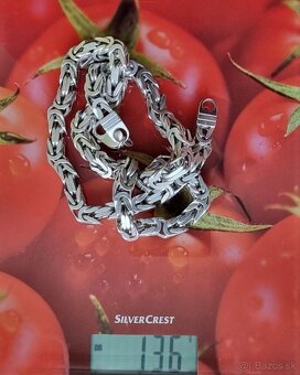 Strieborná retiazka, kráľovský vzor. - 3