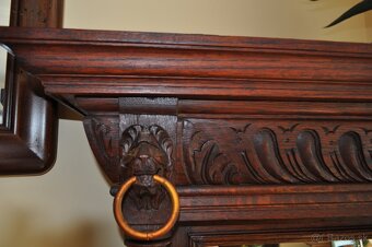 Starožitné zrkadlá-drevo dub - 3