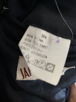 Pánsky vlneny cierny kabat-54 - 3