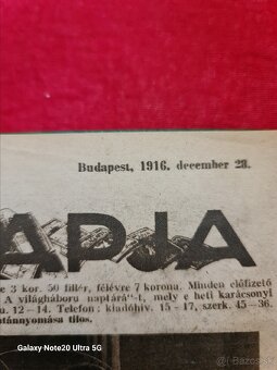 1 svetová vojna, viazane Tolnai Világlapja rok 1916 - 3