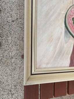 starožitný ručne maľovaný obraz - 3