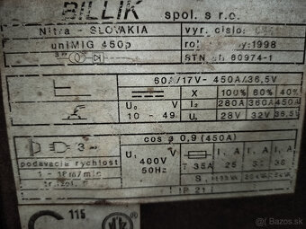 zváračka uniMIG 450p BILLIK - 3