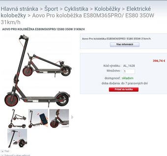 Elektrická kolobežka Aovo pro 350W - 3