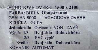Vchodové plastové dvere 1500x2100 - 3