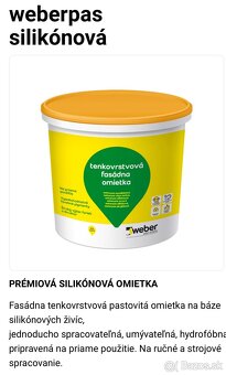 Fasádna omietka Weber silikónová - 3