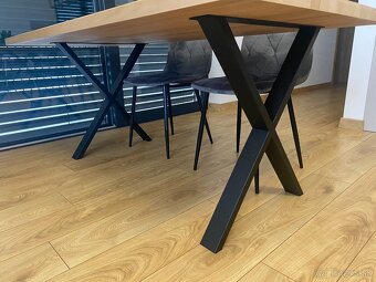Stolové nohy, kovové v tvare X čierne 2 ks - 3