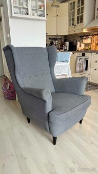 Kreslo + podnožka IKEA Strandmon - 3