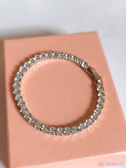 Tenisový náramok striebro 925 - 3