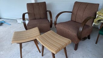 Halabala kresla + taburetky - 3