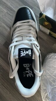 A Bathing Ape Sk8 Sta Ostrich Pack White BlacK - 3